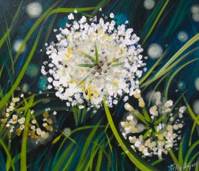 White Wildgrass Flowers