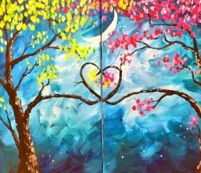 Love Trees at Night Set