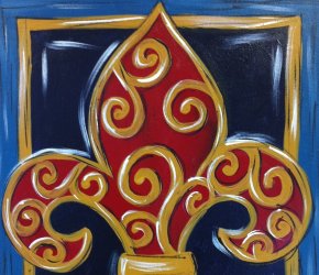 Scrolly Fleur de Lis