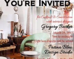 Cocktails & Conversation with Artist and Interior Designer Gregory Barker
