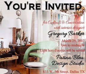Cocktails & Conversation with Artist and Interior Designer Gregory Barker