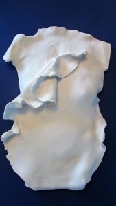 Dress White Paper Clay Sculpture