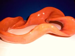 Mobius Strip White Paper Clay Sculpture